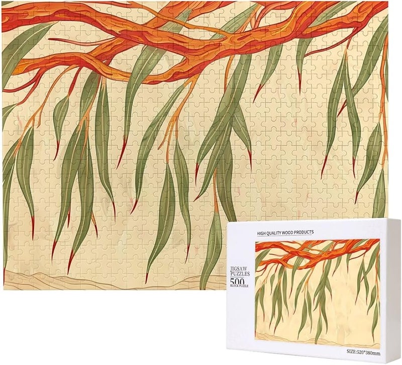 Phayah Willow Tree Leaves Jigsaw Puzzle 500 Pieces Home Decor 20.4 X 15 Inches - Image 2