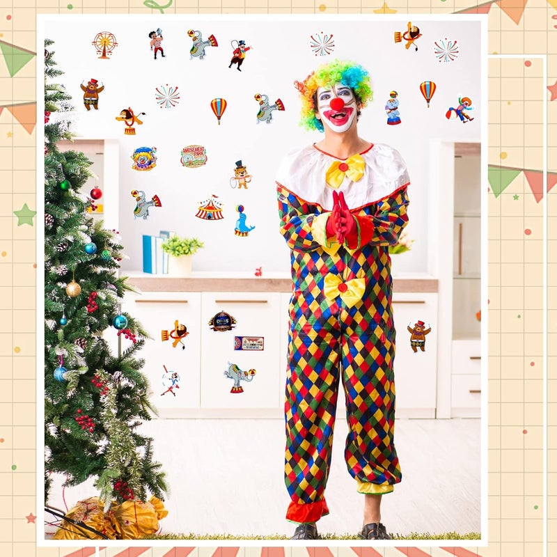 Containlol 50 Pieces Circus Party Favors Stickers Carnival Stickers Animal Clown Sticker Carnival Themed Party Favors Circus Theme for Birthday Baby Shower Decoration - Image 3