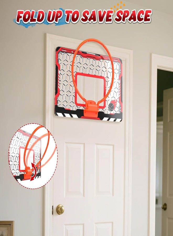 EagleStone Mini Basketball Hoop for Door & Wall, Foldable Rim with 3 Balls and Pump, Indoor Basketball Toy Game Set for Kids Adults, Bedroom Office Sports Gift - Image 4