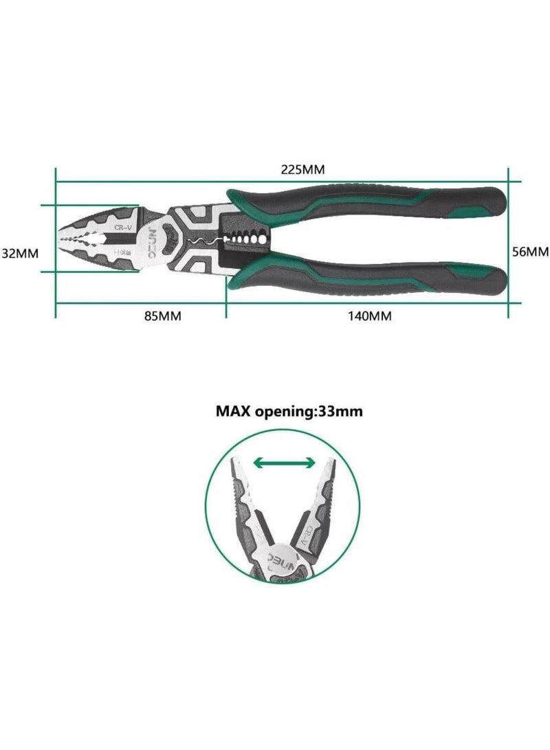 GGOOT 1PC Multifunctional 9 Inch Plier Hardware Wire Cutters Professional Electrician Anti Slip Durable Universal Repair Tools Pliers - Image 2