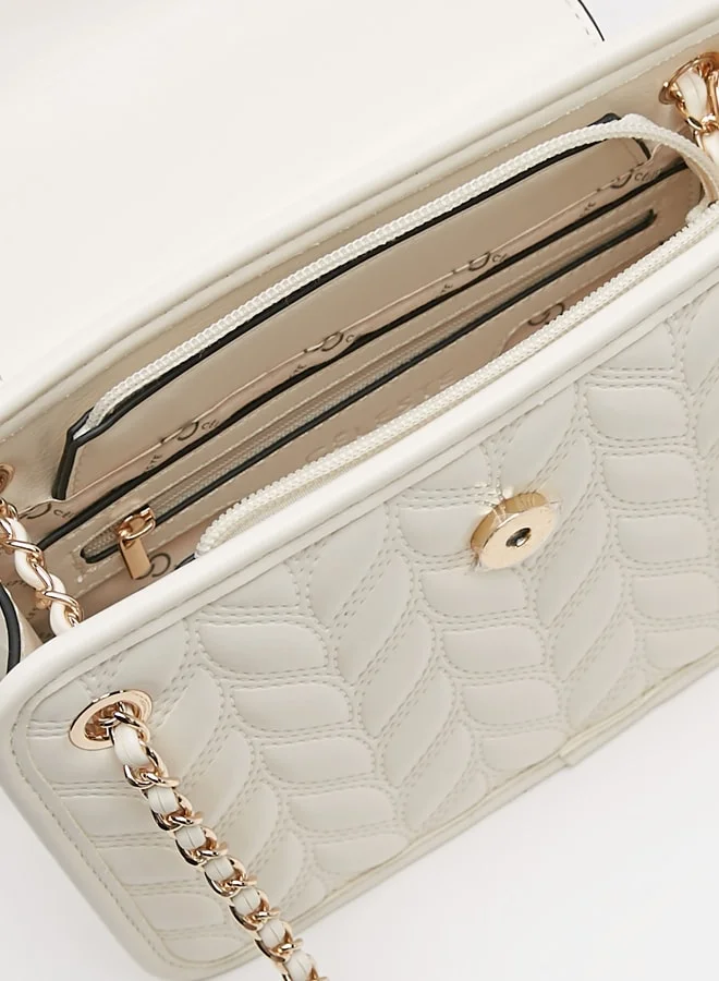 Celeste Women's Quilted Shoulder Bag with Chain Link Strap