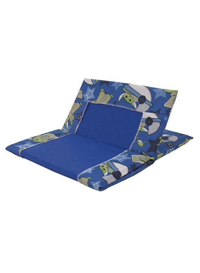 نوجو ستار وورز الطفل الأكثر جمالًا في المجرة، أزرق، أخضر، ورمادي، جروجو، هوفر بود، ونجوم، ملاءة قيلولة ما قبل المدرسة - Image 4