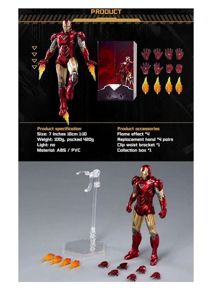 PlayandDream Iron Man Mark 6 Action Figure – 7-Inch  - Image 2