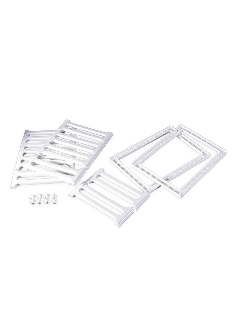 Home Care Kitchen Sink Drain Rack – Detachable Dish Drainer for Washing/Drying, Plastic Plate Stand Drainer, Non-Toxic, 2-Tier Adjustable Kitchen Rack with Screws | Kitchen Racks - Image 1