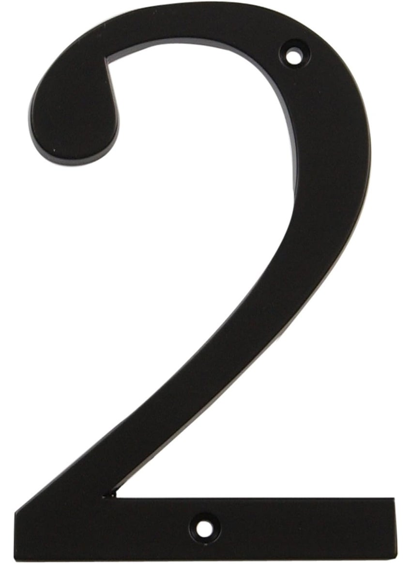 Hillman Distinctions 843142 Black FlushMount 4Inch House Number 2  - Image 1