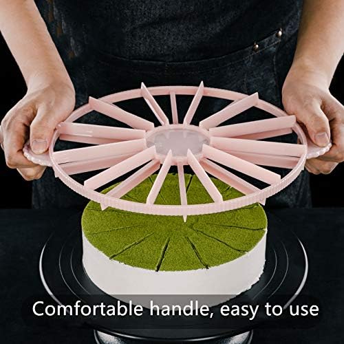 XIAOHONG Round Slice  Pie Slicer Cake Divider Cheesecake Cutter Double Sided Portion Marker for 1012 Slices Works Up To 10 Diameter Desserts - Image 3