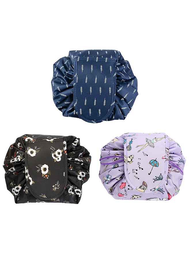 MARGOUN 3 Pack Drawstring Lazy Cosmetic Travel Bag Women Makeup Bag for Travel and Household to Storing Cosmetics - Image 2