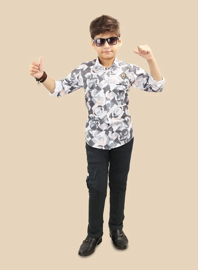 Ts Trends Ts Trends Printed Buttoned Shirt and Pant Set