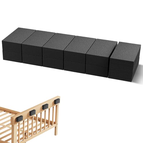 Serplex® 20Pcs EVA Furniture Wall Protectors, Black Headboard Stoppers for Wall, Wall Protector from Furniture, 10Pcs EVA Foam Pads+10Pcs Felt Pads Bed Bumper, Chair,Bed,Sofa,Cabinet-Black - Image 1