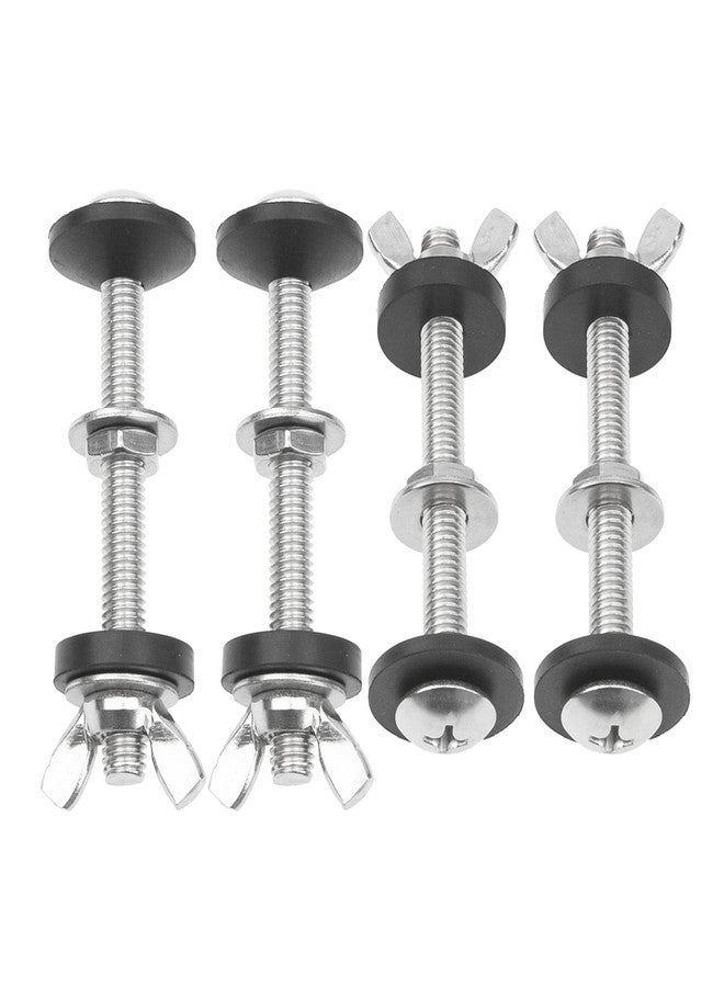 Rrina 4Pcs Toilet Tank to Bowl Bolts Kit M8x75 Stainless Steel Heavy Duty Rustproof Bolt with Screw Nut Washer (4Pcs) - Image 3