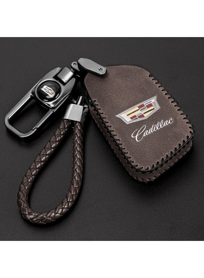 Cadillac Leather car key protective cover suitable for Cadillac key XT5 XT4 XT6 CT5 CT6 ATSL XTS car key shell case - Image 1