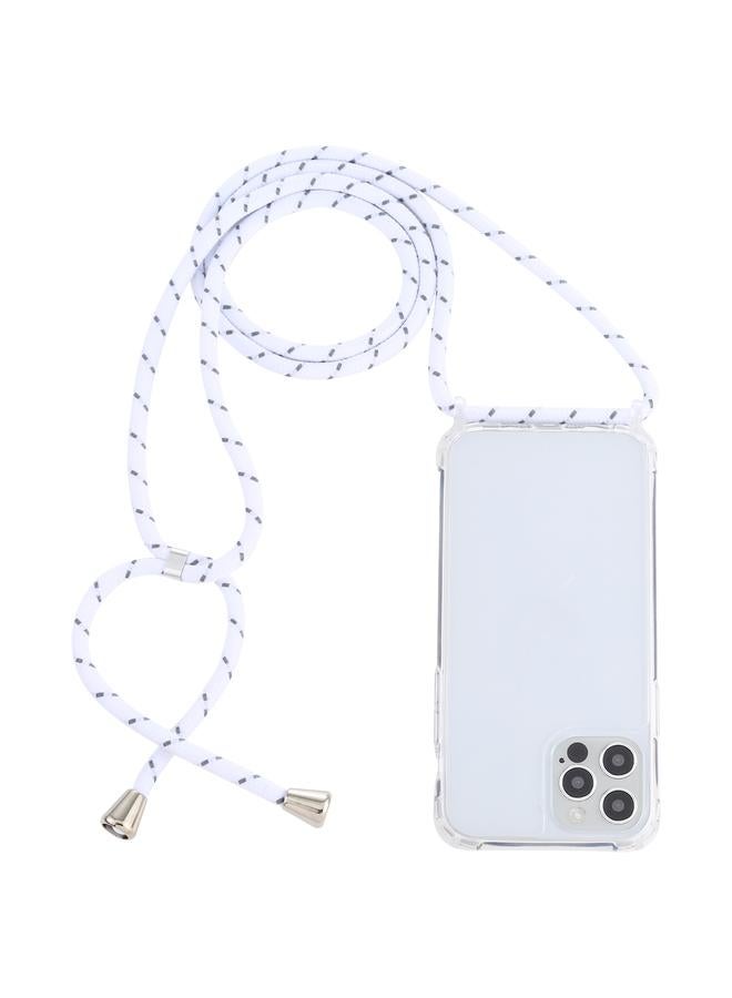اس-توب جراب لهاتف iPhone 12 / 12 Pro مصنوع من مادة الأكريليك الشفافة المقاومة للصدمات مع حبل تعليق - Image 1