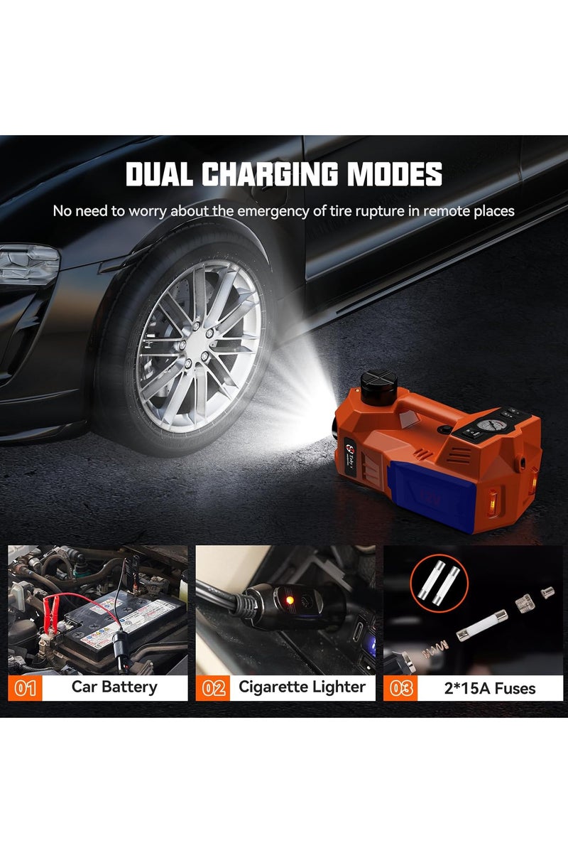 توبيز مجموعة جاك كهربائية LED 4 في 1 من توبي – قوية ومحمولة ومثالية لسيارات G-Class والمركبات الثقيلة، مع طقم تغيير الإطارات لرفع الأحمال بأمان وسهولة - Image 3