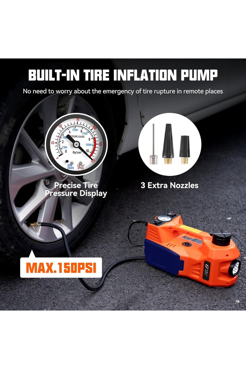 توبيز مجموعة جاك كهربائية LED 4 في 1 من توبي – قوية ومحمولة ومثالية لسيارات G-Class والمركبات الثقيلة، مع طقم تغيير الإطارات لرفع الأحمال بأمان وسهولة - Image 4