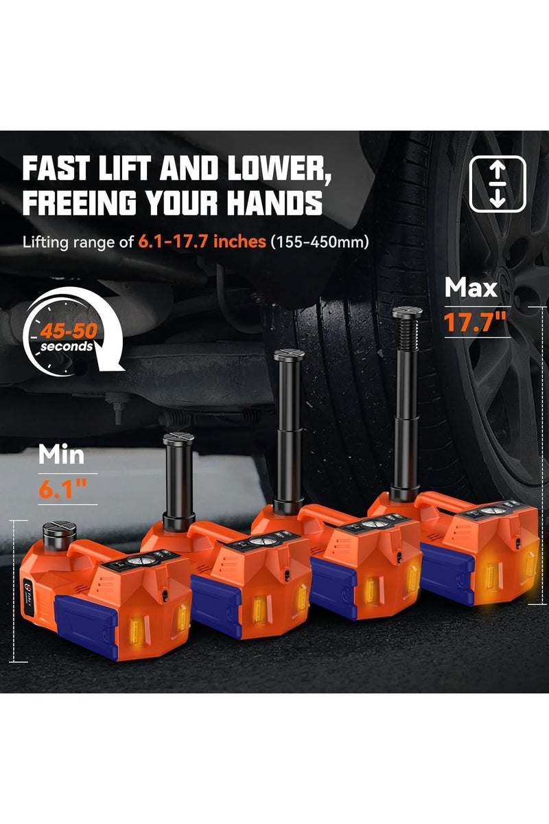 توبيز مجموعة جاك كهربائية LED 4 في 1 من توبي – قوية ومحمولة ومثالية لسيارات G-Class والمركبات الثقيلة، مع طقم تغيير الإطارات لرفع الأحمال بأمان وسهولة - Image 5