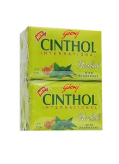 Cinthol Bath Soap Herbal With Deodorant 125g Pack of 4 
