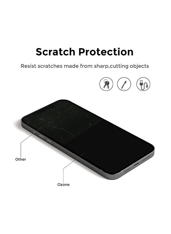 O Ozone Tempered Glass with Lens Protector (4 Pack) for iPhone 14/iPhone 13/iPhone 13 Pro 6.1" Screen ProtectorTempered Glass with Easy Installation Frame Full Coverage Case Friendly - Black - Image 5