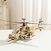 Apostrophe Games AH64 Apache Helicopter Building Block Set  259 Pieces  Air Force Plane Ages 10 - Image 4