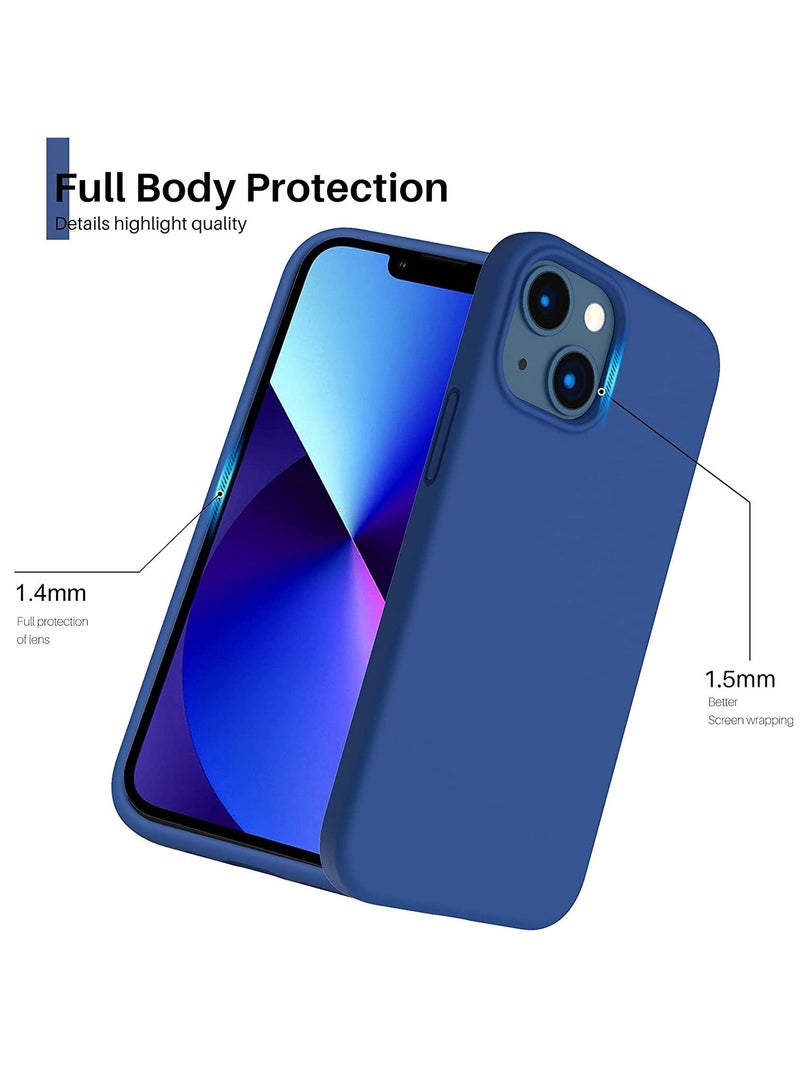 iphone 13 Case Silicon phone case with shockproof body protector, special design for best phone protection supporting edges for screen sides and camera (Royal Blue)  - Image 3