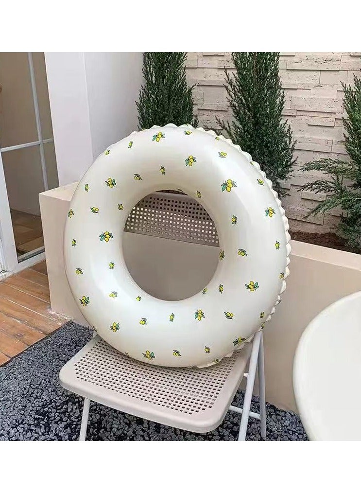 Goolsky 90cm Floral Inflatable Swim Ring – Cute Flower Pattern Pool Float - Image 2