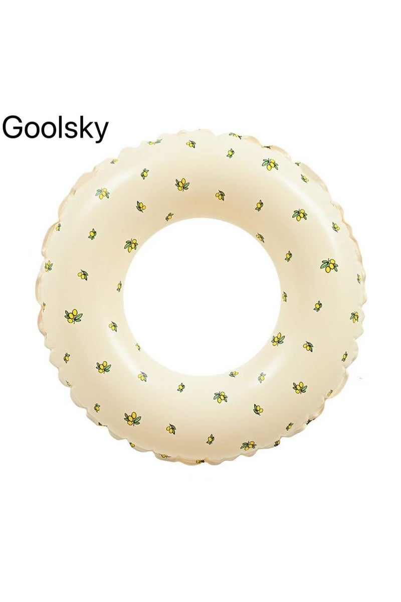 Goolsky 90cm Floral Inflatable Swim Ring – Cute Flower Pattern Pool Float - Image 1