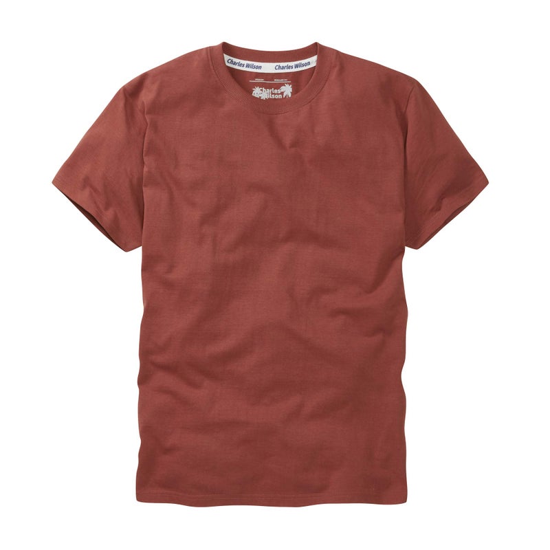 Charles Wilson Men's 5 Pack Midweight Crew Neck T-Shirt (XX-Large, Orange Sunset) - Image 3