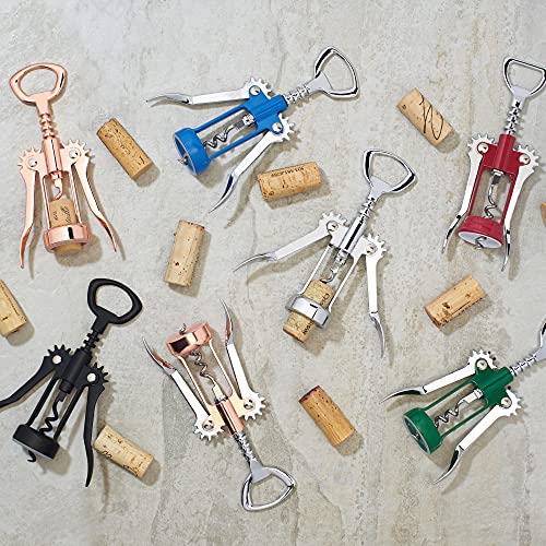 True Soar Winged Corkscrew Wine Opener, Multi-Purpose Bottle Opener for Beer and Soda, Stainless Steel with Chrome Finish, Easy to Remove Cork for Bartenders, Home Bar, Set of 1, Metallic Silver - Image 5