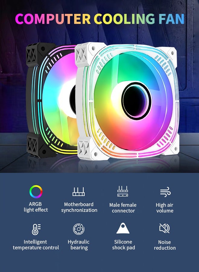 Argb Cpu Air Cooler Cpu Fan Ｗith 24 Led Light Beads,Unique Hydraulic Bearing Design, High Air Volume And Low Noise, With An Ultra-Long Lifespan Of 40,000 Hours - Image 2