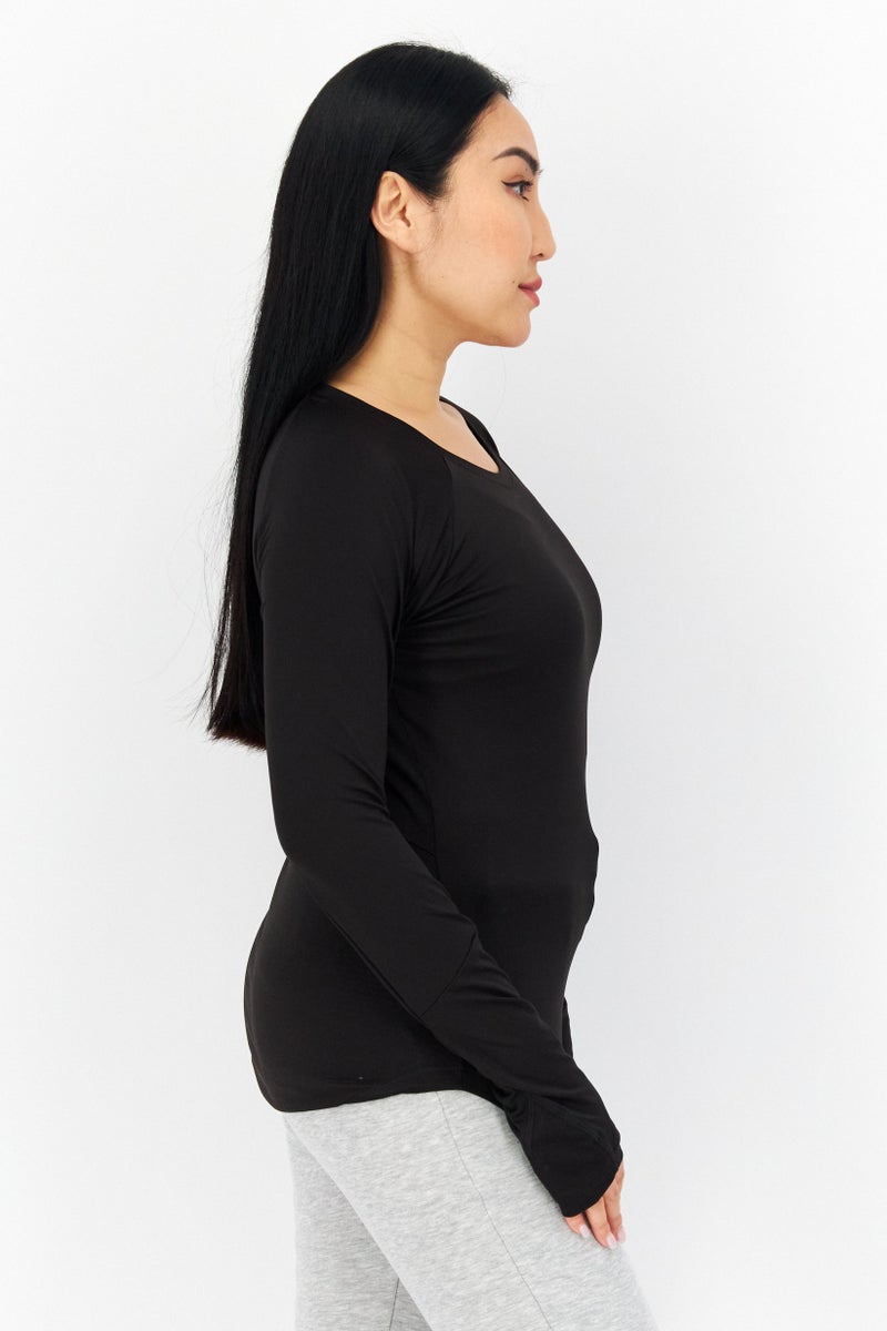 PUMA Women Sportswear Fit Long Sleeve Running Top, Black  - Image 2