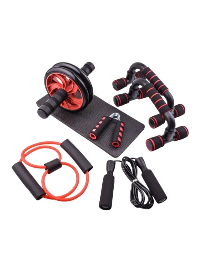 Healthy Abdominal Wheel Push Up Combination Set Multi functional Abdominal Muscle Wheel Comprehensive Trainer Fitness Seven Piece Set - Image 1