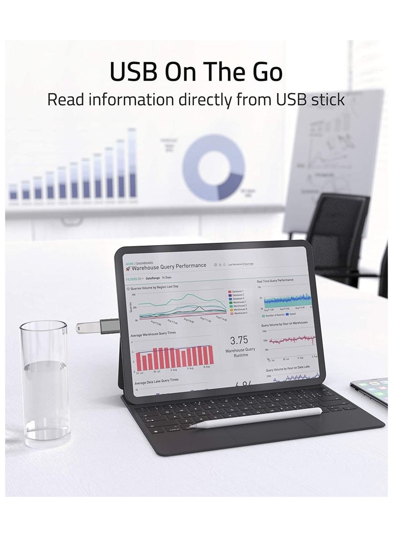 NIBEMINENT 2 Pack Space Gray USB-C TO USB 3.0 Adapter Thunderbolt 3 TO USB Adapter for macbook pro Galaxy S9 / S8 / TAB S3 DELL XPS All TYPE C Devices - Image 3