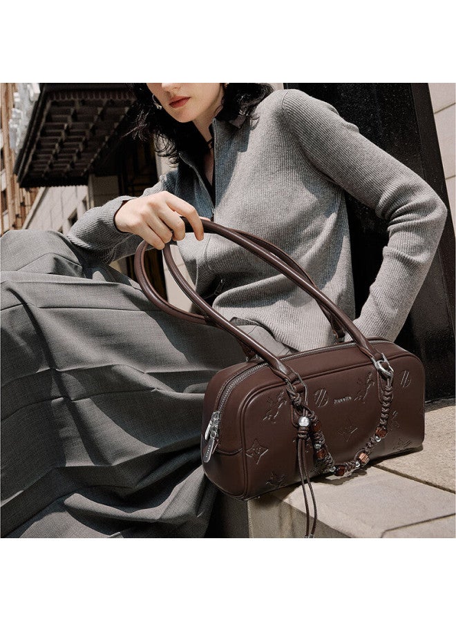 Nucelle Pegasus Bowling Baguette Bag New Luxury Niche Boston Women's Shoulder Bag 38 Festival Gift - Image 1