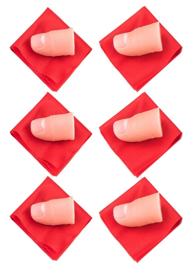 ANCIRS 6 Set Finger Magic Trick, Disappearing Silk Fake Thumb Tip - Image 1