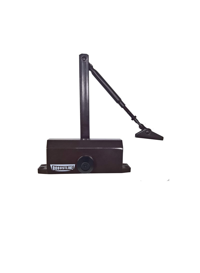 ROBUSTLINE Automatic Adjustable Door Closer | Robustline | 45-60 KG Capacity | Brown Color - Image 2