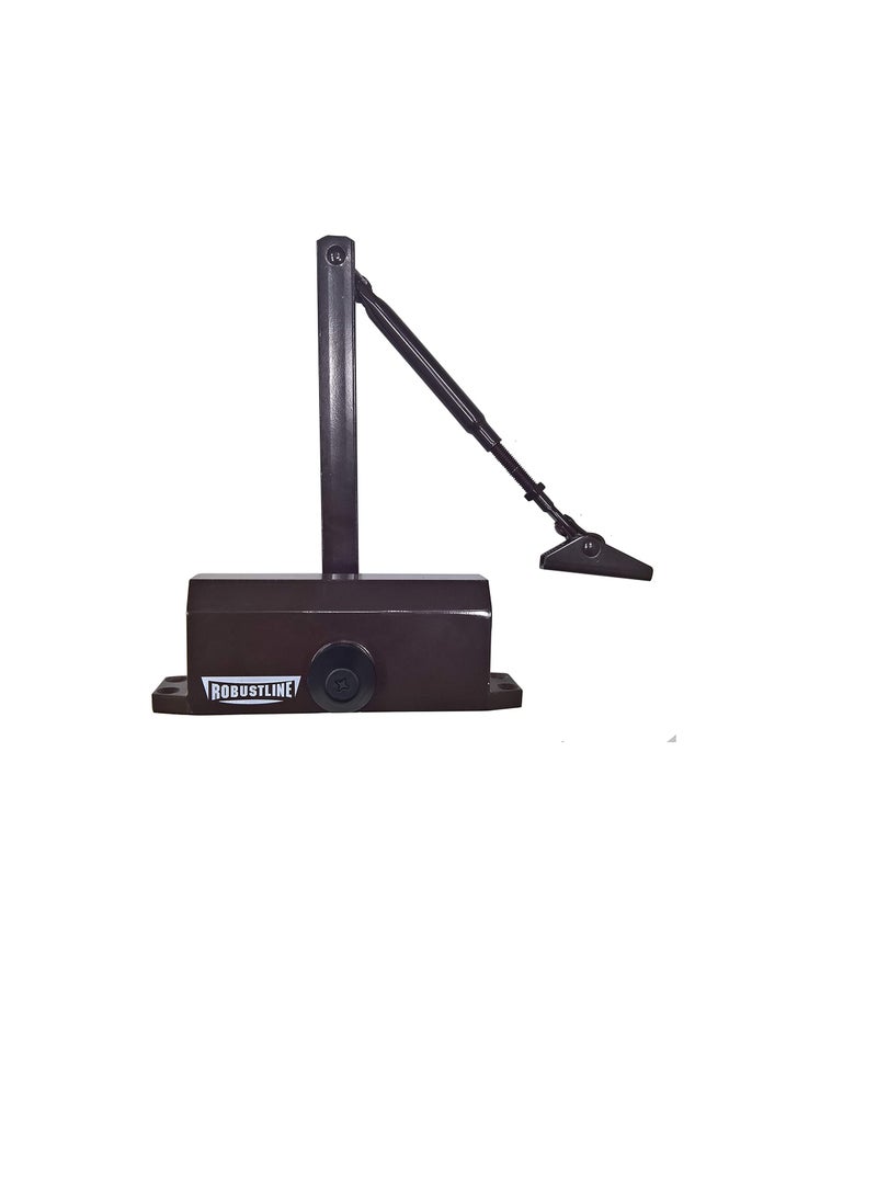 ROBUSTLINE Automatic Adjustable Door Closer | Robustline | 45-60 KG Capacity | Brown Color - Image 3
