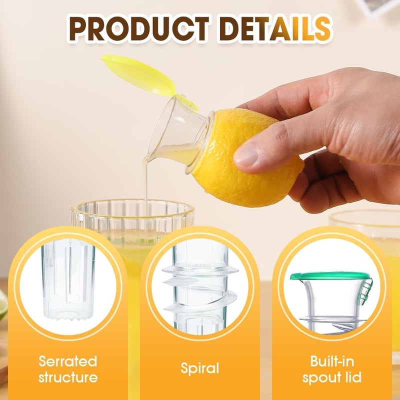 Manual Spiral Lemon Squeezer with Built-in Filter, Handheld Citrus Juicer for Fresh Juice, Portable Lime Press for Salads Drinks and Marinades - Image 3