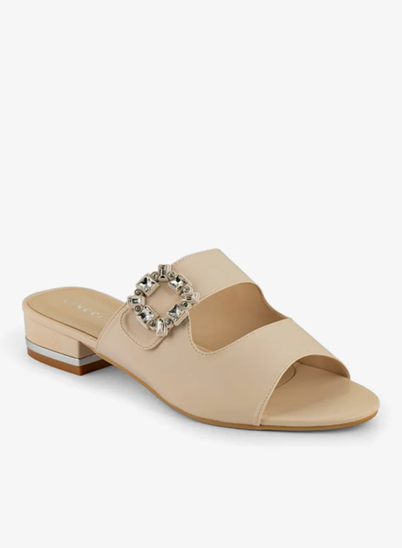 فينتشي صنادل نسائية متعددة الأحزمة كعب متوسط