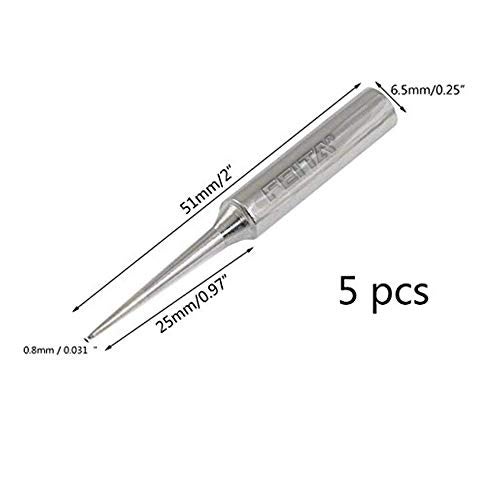 FEITA 900M-T Soldering Tips 0.8mm Point Solder Iron Replacement Tip Accessories Kit for Electronics 936 Soldering Station Tools (LI 5Pcs) - Image 3