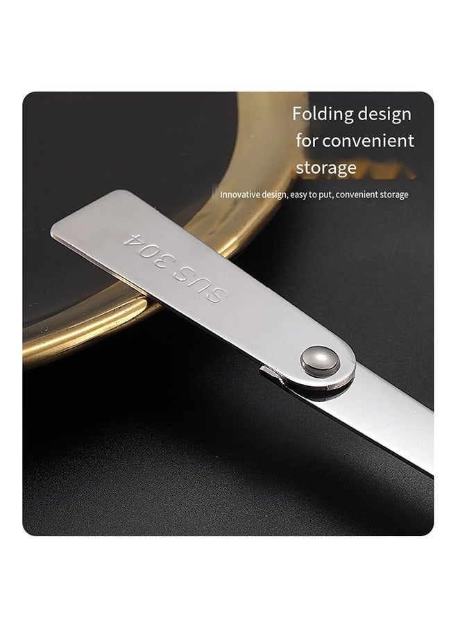 Portable 3-Piece Foldable Cutlery Set with Case, Stainless Steel Spoon and Fork for Travel, Camping, and Outdoor Activities - Image 2