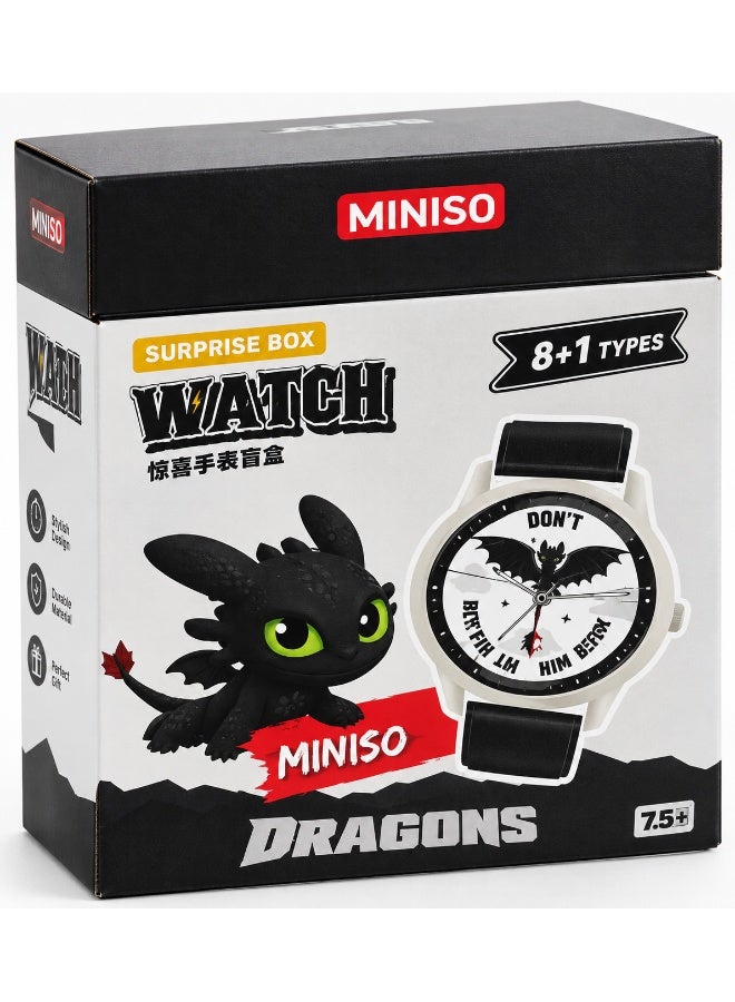 MINISO x DreamWorks How to Train Your Dragon Toothless Collection Collectible Wristwatch Blind Box, Full Display Set of 9 Sealed Mystery Boxes, Character Collectible for Display and Gifting - Image 1