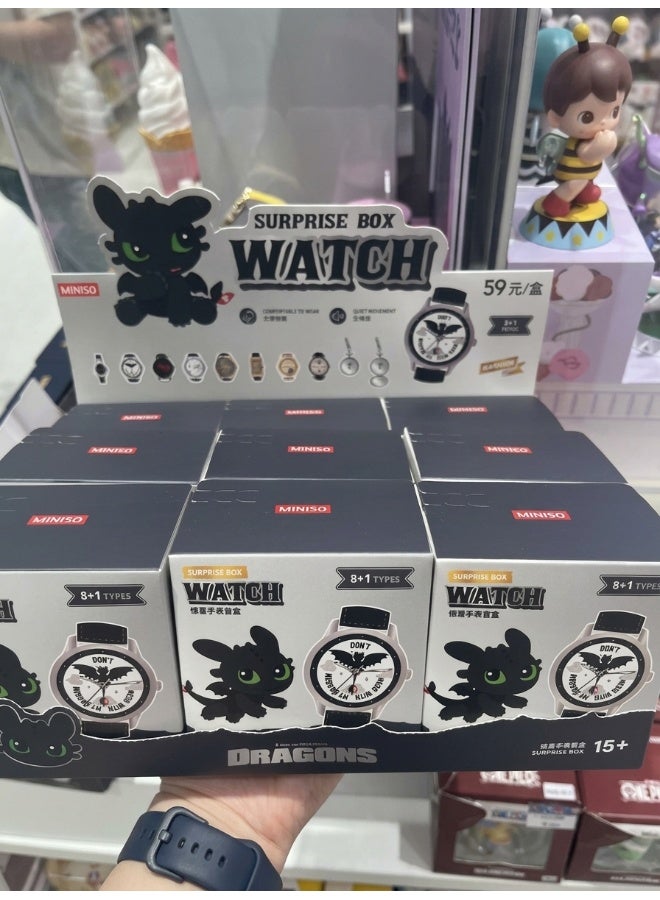 MINISO x DreamWorks How to Train Your Dragon Toothless Collection Collectible Wristwatch Blind Box, Full Display Set of 9 Sealed Mystery Boxes, Character Collectible for Display and Gifting - Image 5