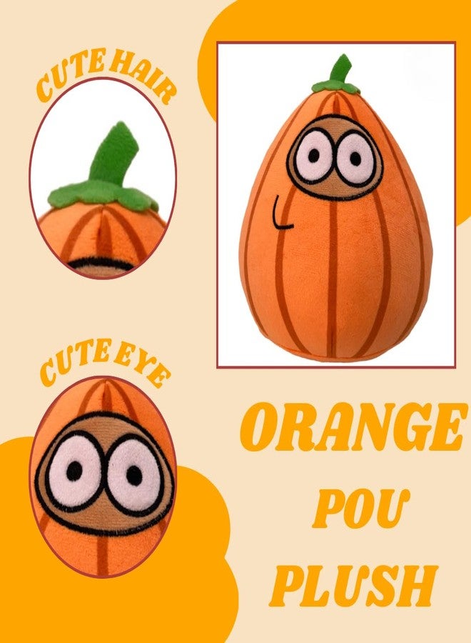 TechMax Solution Snuggle Up with Cosmic Cuteness Orange Pou Plush Pillow - The for Space Enthusiasts - Image 3