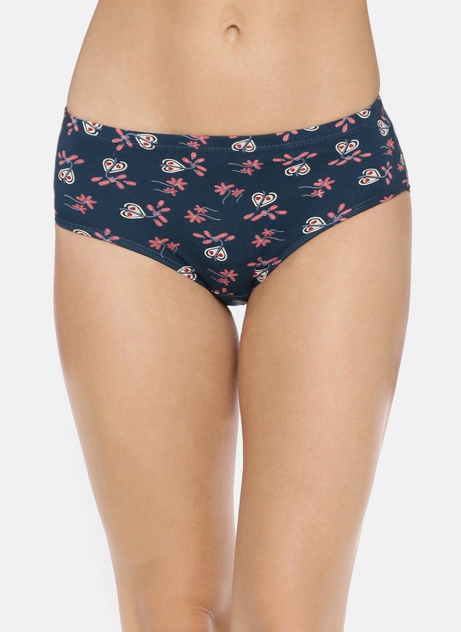 Red Rose Women Pack Of 3 Assorted Floral Hipster Briefs - Image 2