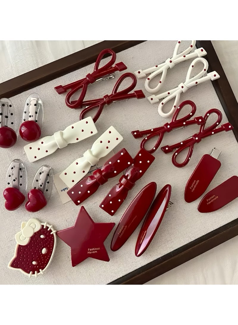 Paraphrase 21-Piece Cute Hair Clip Set for Girls – Adorable & Unique Barrettes in Sweet Bow, Heart, and Cartoon Designs | Kawaii Hair Accessories for Daily Styling  - Image 1