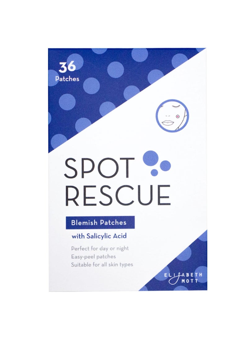 Elizabeth Mott Elizabeth Mott Spot Rescue Blemish Patches  Hydrocolloid Acne Stickers with Salicylic Acid  Tea Tree for Pimples Zits  Blemishes  Fast Healing Invisible Day  Night Wear Vegan 36 Count 