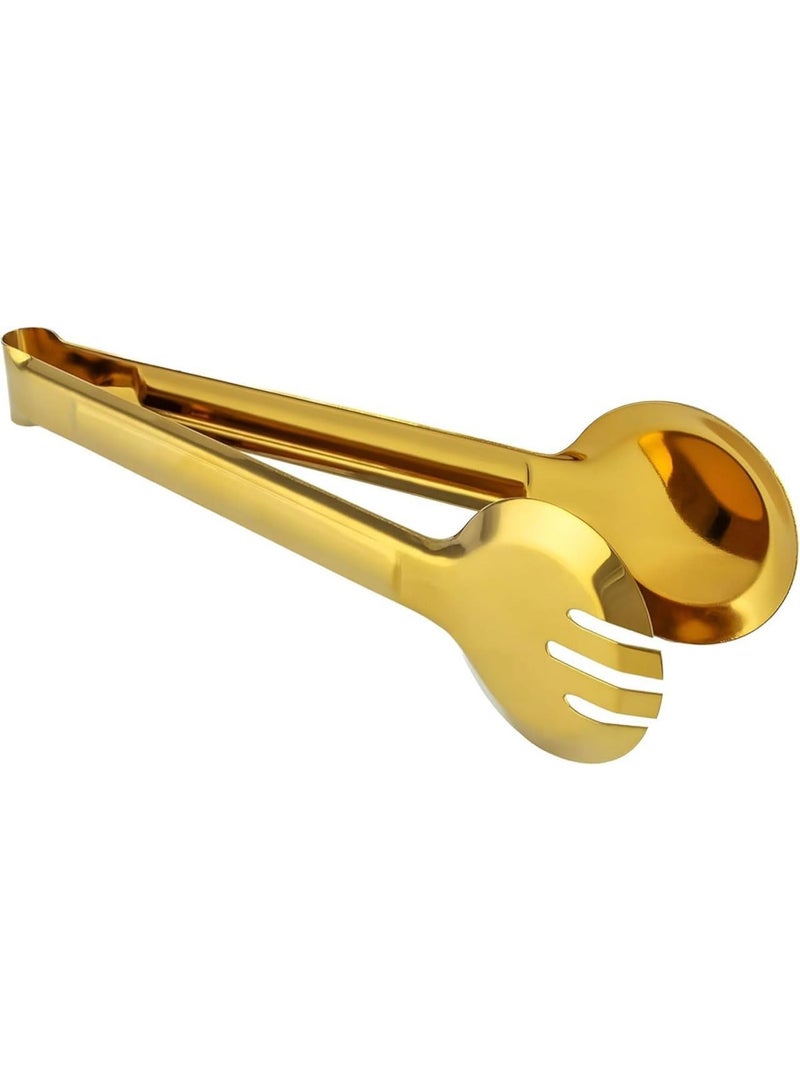 Generic Stainless Steel Gold-Plated Serving Utensil   serving tongs, .sg - Image 1