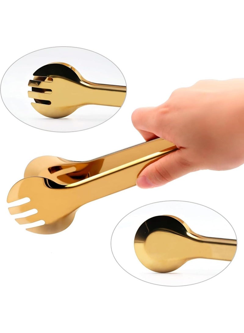 Generic Stainless Steel Gold-Plated Serving Utensil   serving tongs, .sg - Image 2