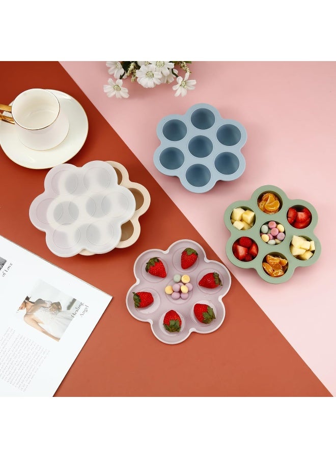 PandaEar 3 Pack Baby Food Freezer Tray with Lids, Silicone Baby Fruit Food Feeder Teether Tray, Baby Food Storage Container Ice Cube Tray Maker for Homemade Baby Food - Image 3