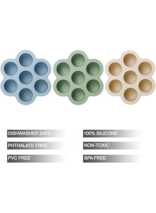 PandaEar 3 Pack Baby Food Freezer Tray with Lids, Silicone Baby Fruit Food Feeder Teether Tray, Baby Food Storage Container Ice Cube Tray Maker for Homemade Baby Food - Image 4