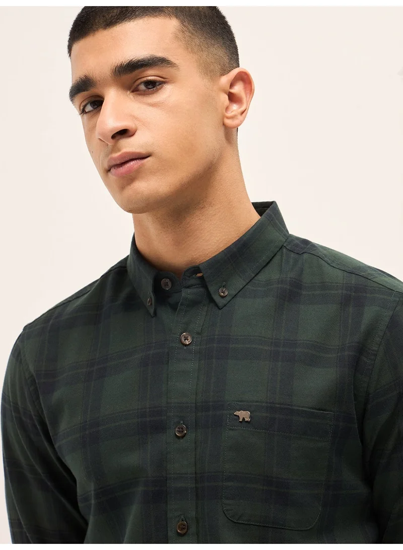 THE BEAR HOUSE  Men’s Shirt for Office, Casual & Party Wear | Comfortable Long Sleeve Shirt with Classic Collar, Button Closure & Versatile Stylish Look for Men | Best Price UAE